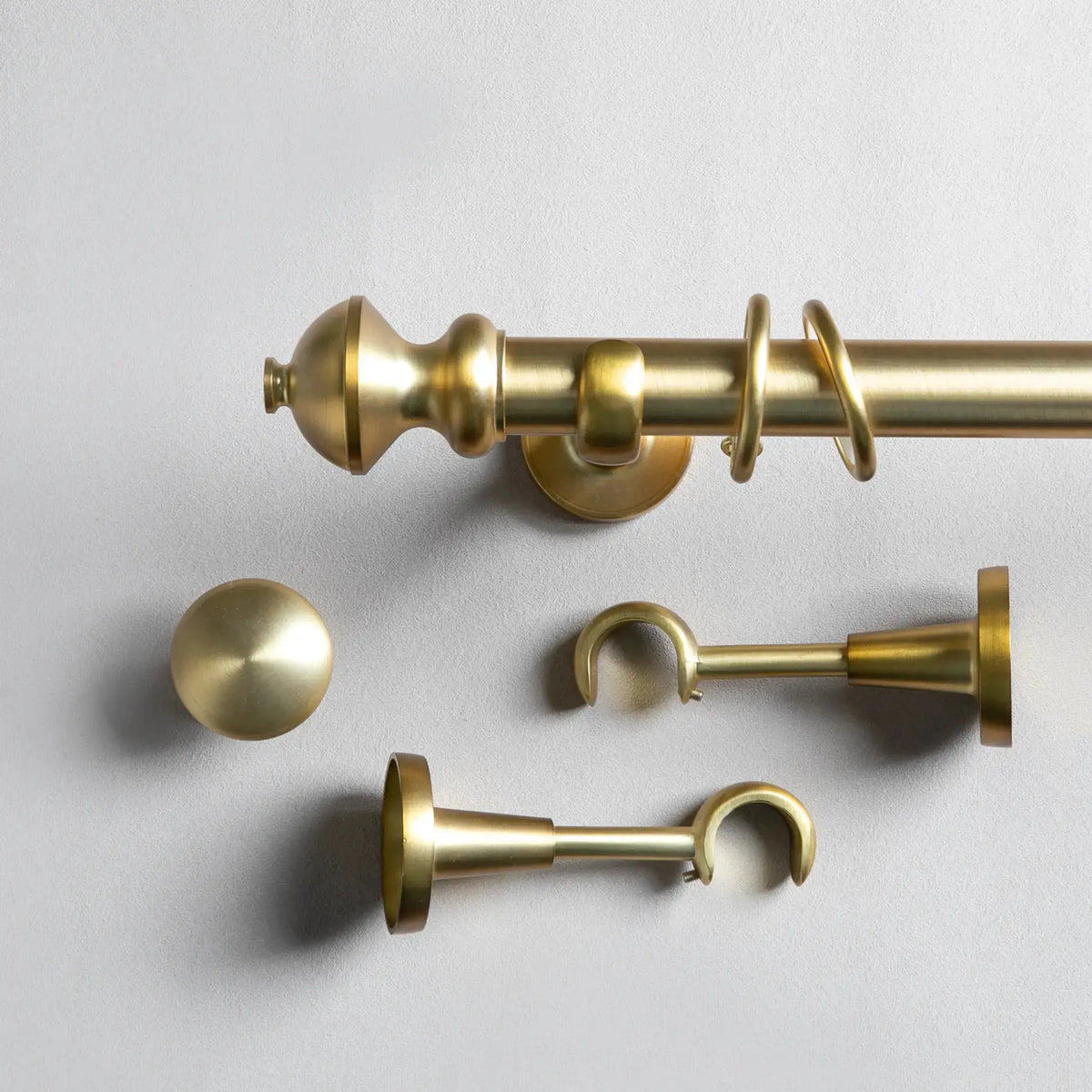 Arno Single Decorative Curtain Rod with Rings