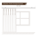 Arno Single Decorative Curtain Rod with Rings