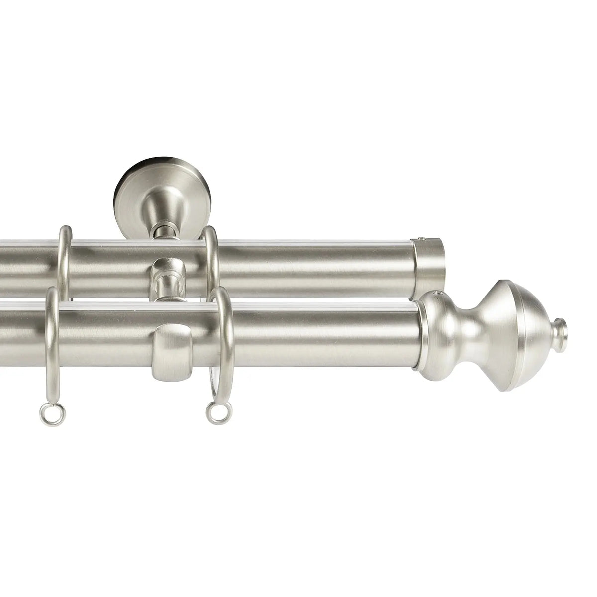 Arno Double Decorative Curtain Rod with Rings- -TWOPAGES