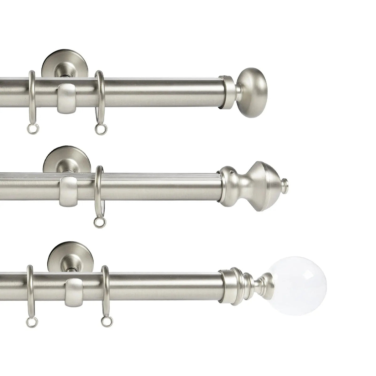 Arno Single Decorative Curtain Rod with Rings