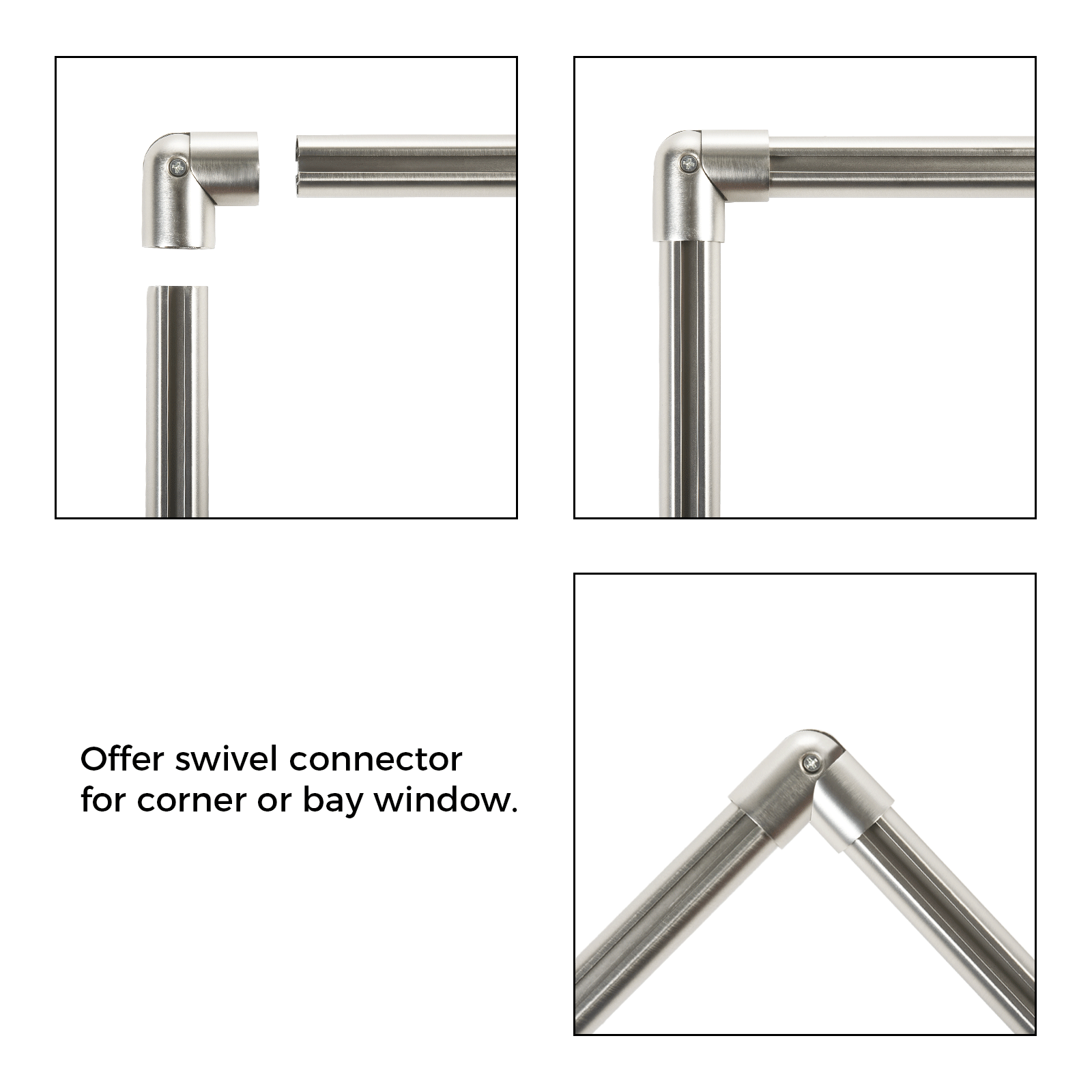 Cato Bay Window Curtain Traverse Rod