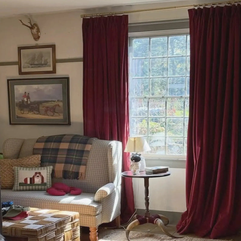 Birkin Velvet Pleated Curtains