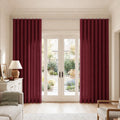 Birkin Velvet S-fold Curtains with Belt Hook - Cato Traverse Rod