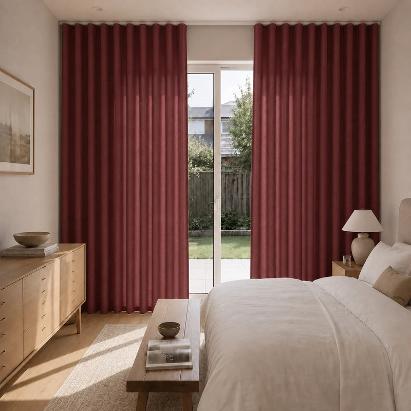 Birkin Velvet S-fold Curtains with Snap Tape - Lora Track