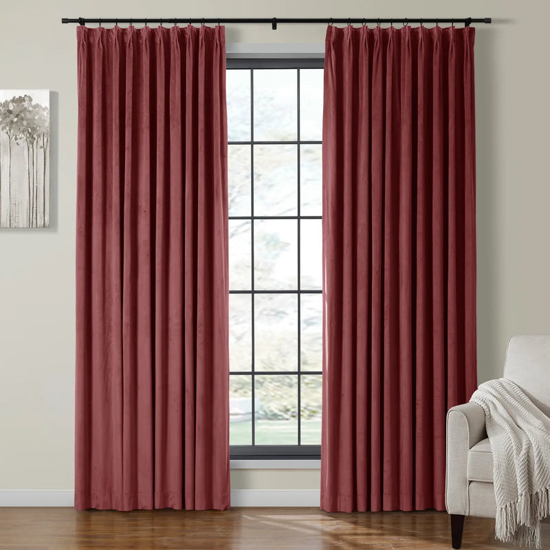 Birkin Velvet Pleated Curtains
