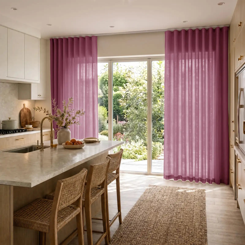 Liz Linen S-fold Curtain with Belt Hook - Lora Track