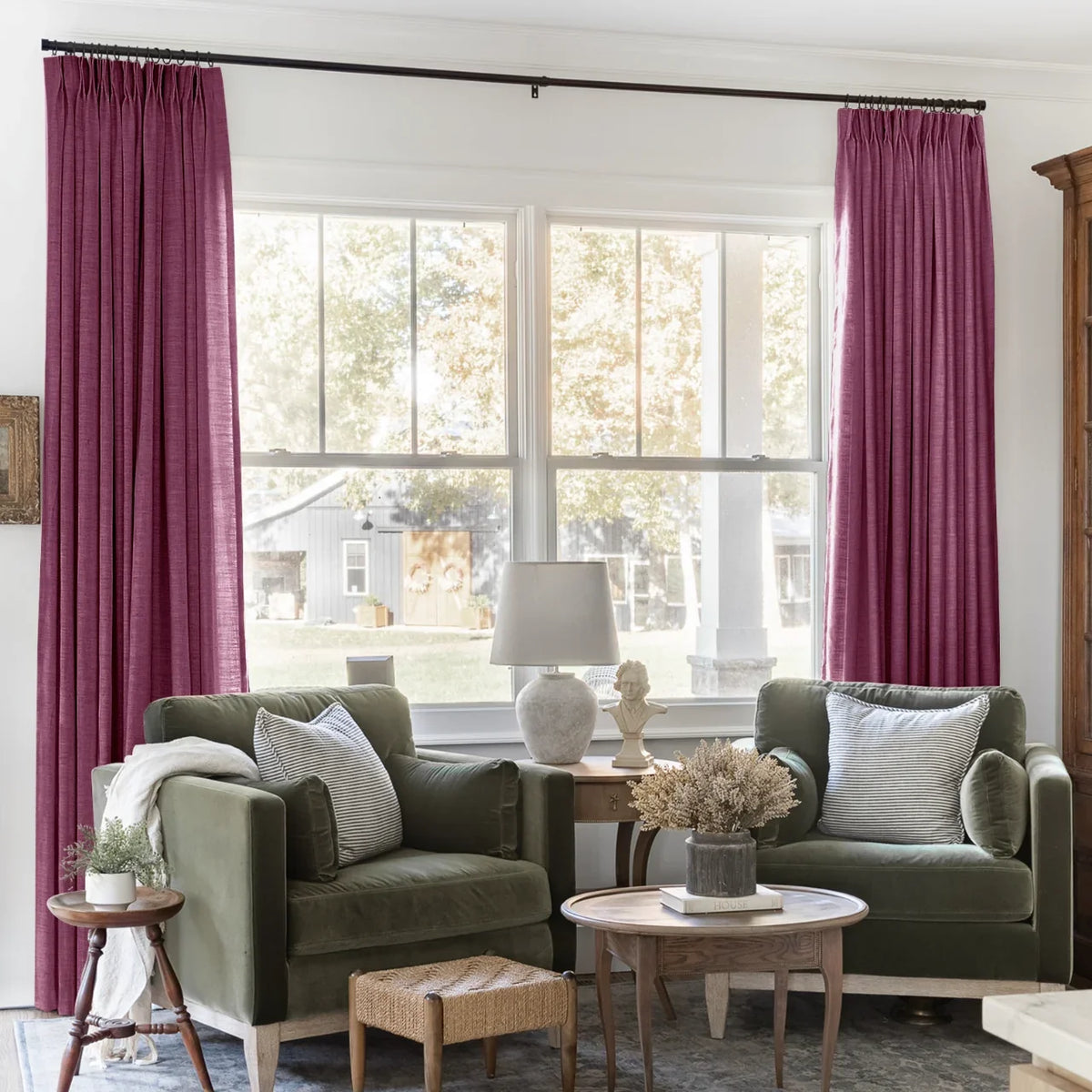 Liz Linen Pleated Curtains