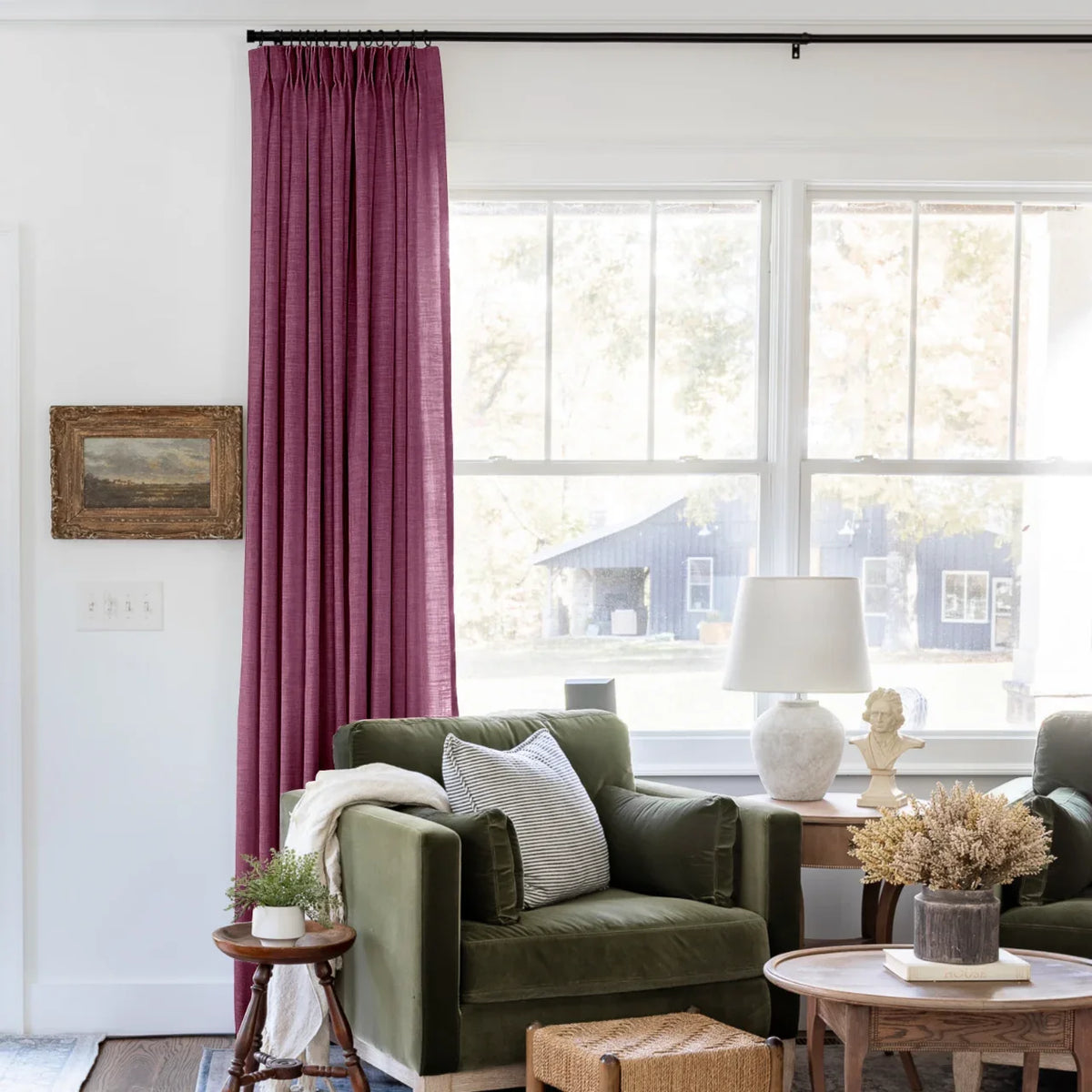 Liz Linen Pleated Curtains