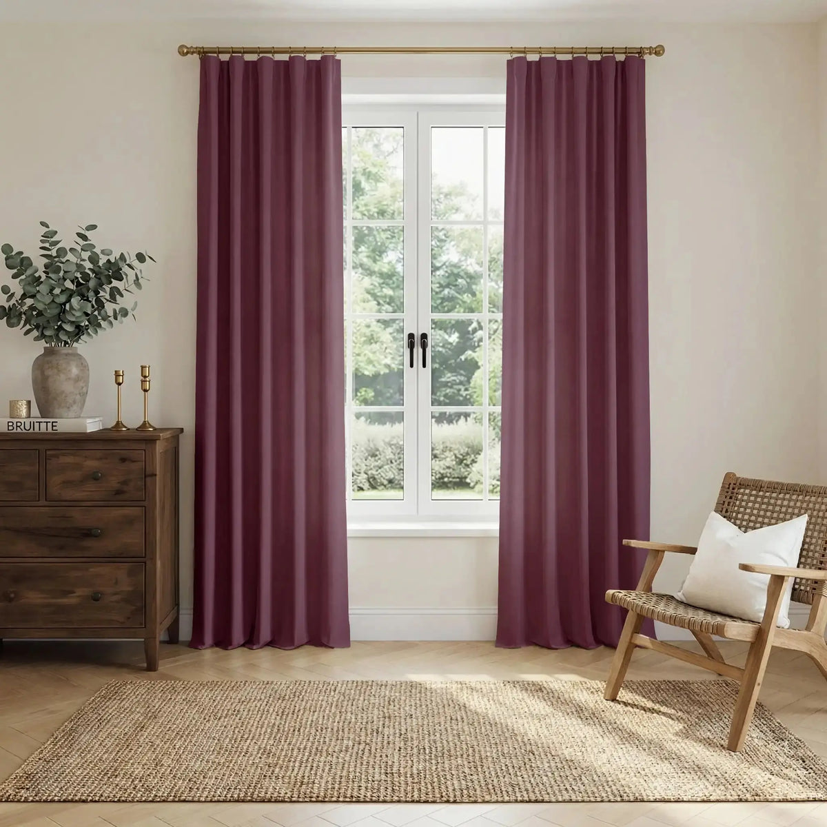 Liz Linen Soft Top Curtains