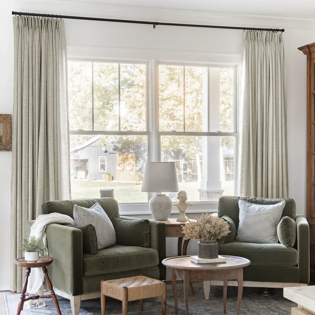 Liz Linen Pleated Curtains