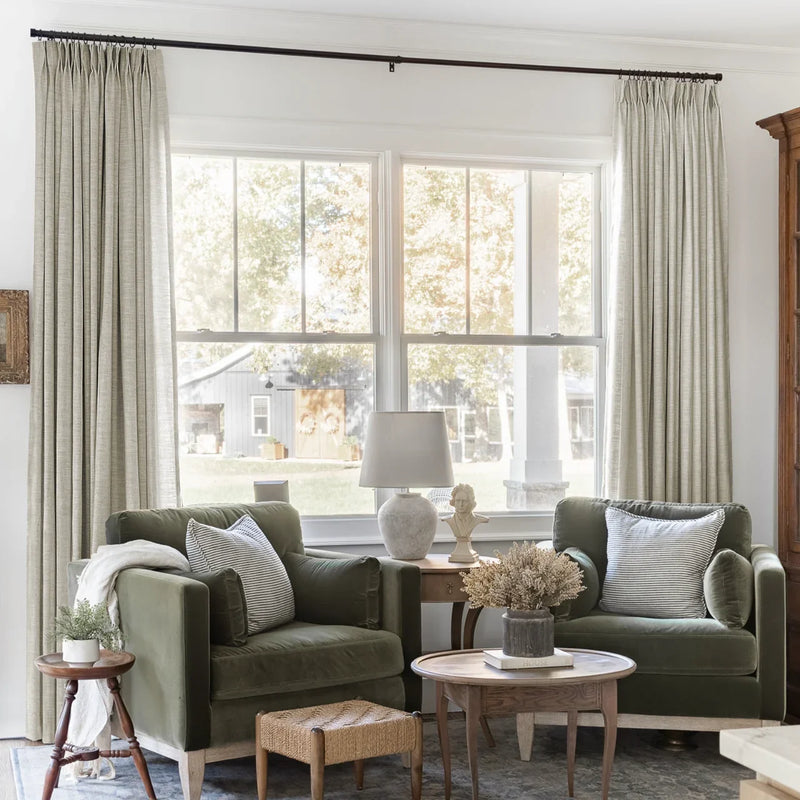 Liz Linen Pleated Curtains