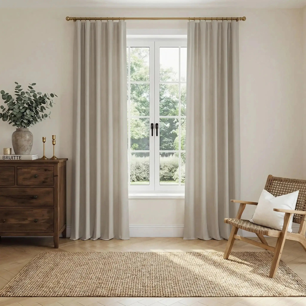 Liz Linen Soft Top Curtains