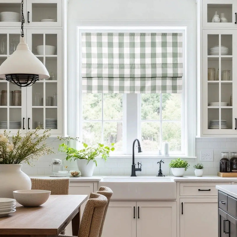 Celia Patterned No-Drill Roman Blind Cordless