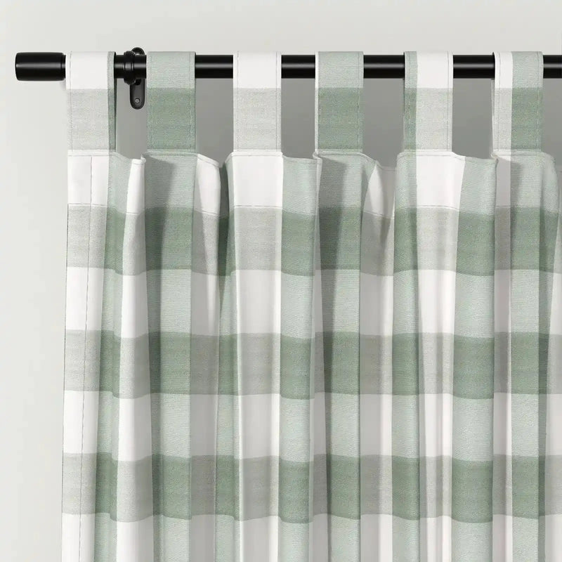 Celia Striped Plaid Curtains