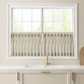 Celia Striped Plaid Café Curtains