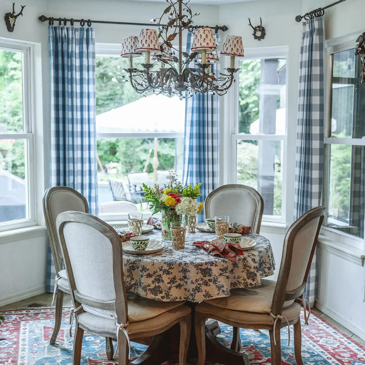 Celia Striped Plaid Curtains
