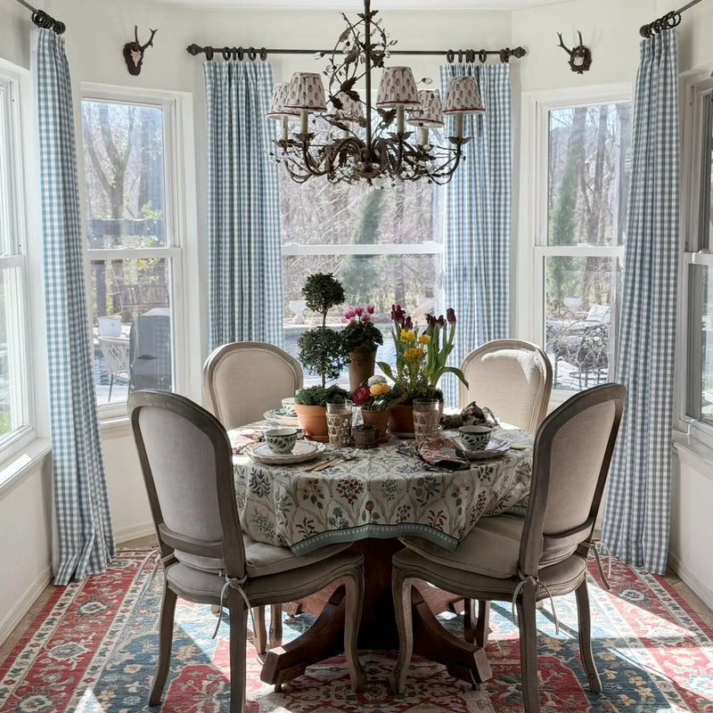 Celia Striped Plaid Curtains