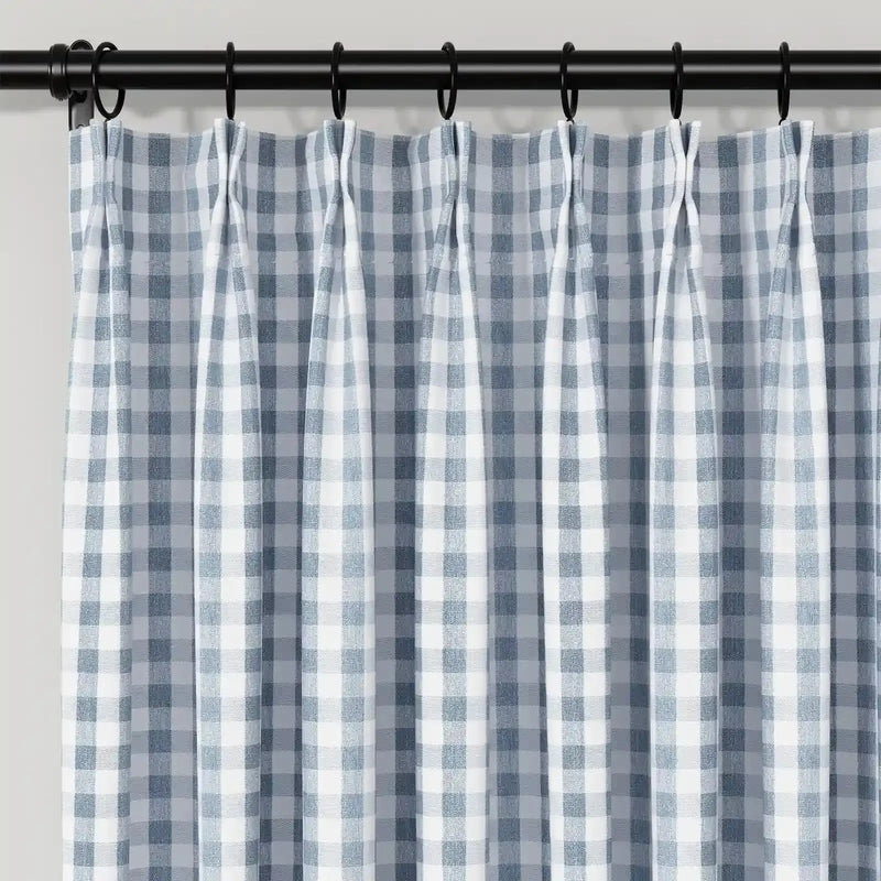 Celia Striped Plaid Curtains