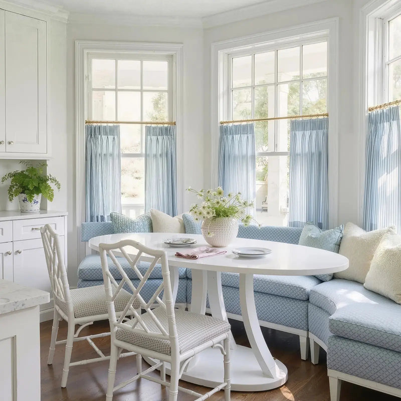 Celia Striped Plaid Café Curtains