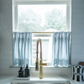 Celia Striped Plaid Café Curtains