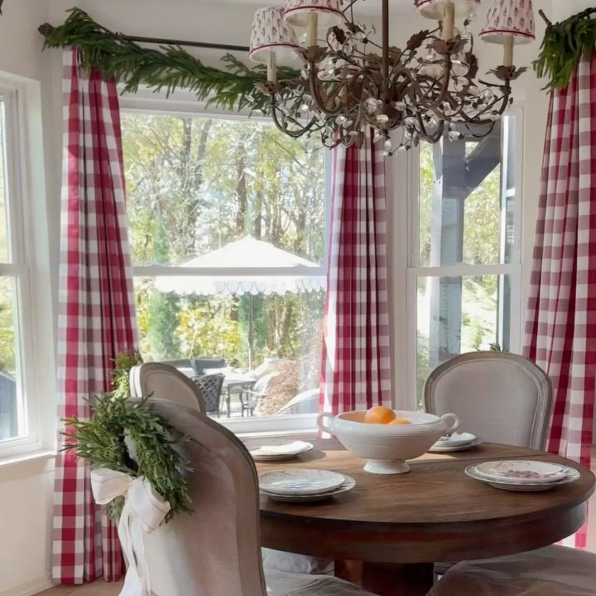 Celia Striped Plaid Curtains