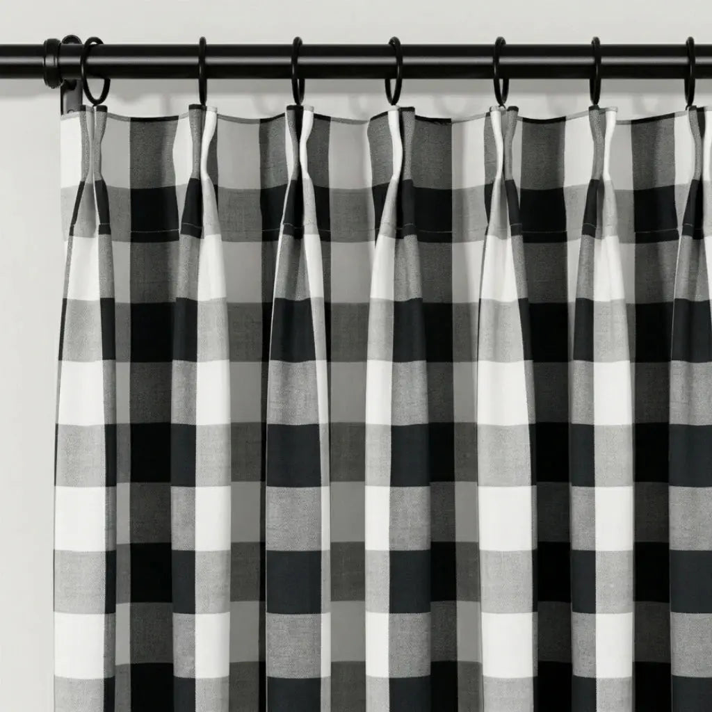 Celia Striped Plaid Curtains