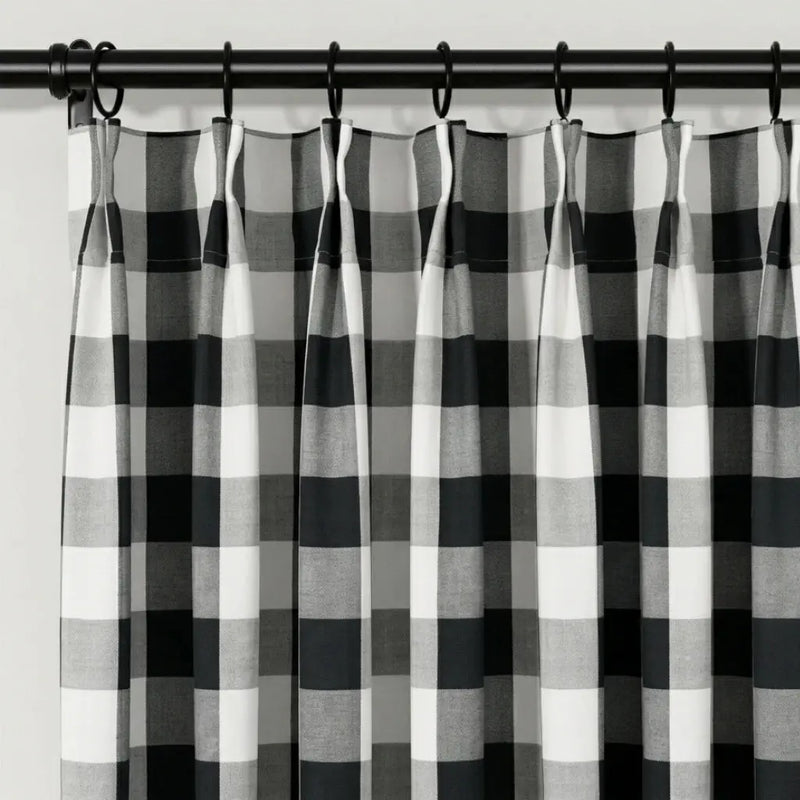 Celia Striped Plaid Curtains