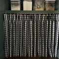 Celia Striped Plaid Café Curtains