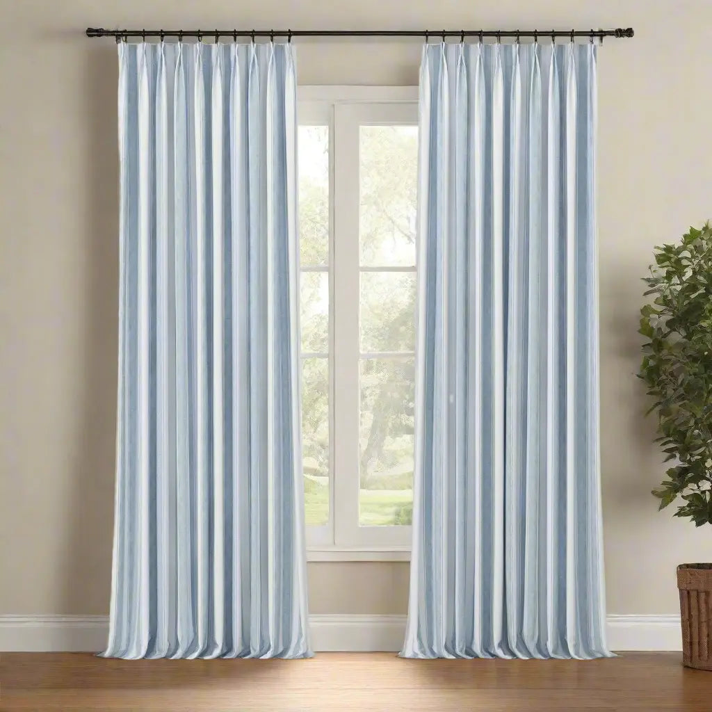 Celia Striped Plaid Curtains