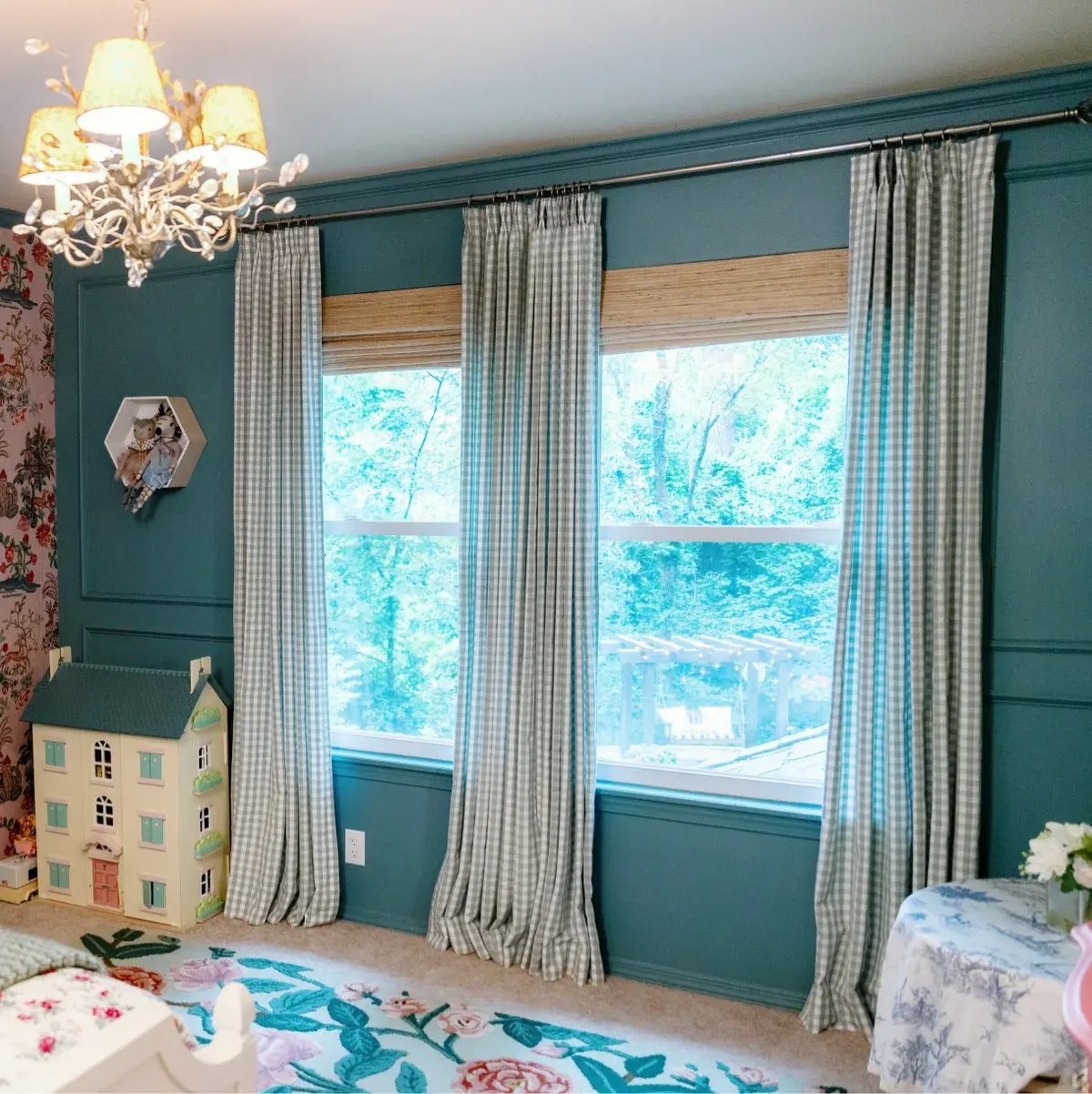 Celia Striped Plaid Curtains