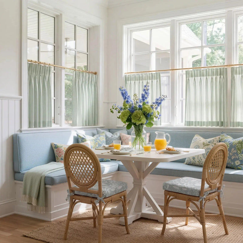 Celia Striped Plaid Café Curtains