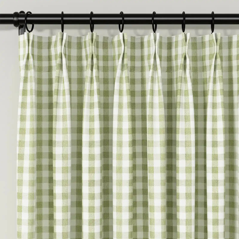 Celia Striped Plaid Curtains