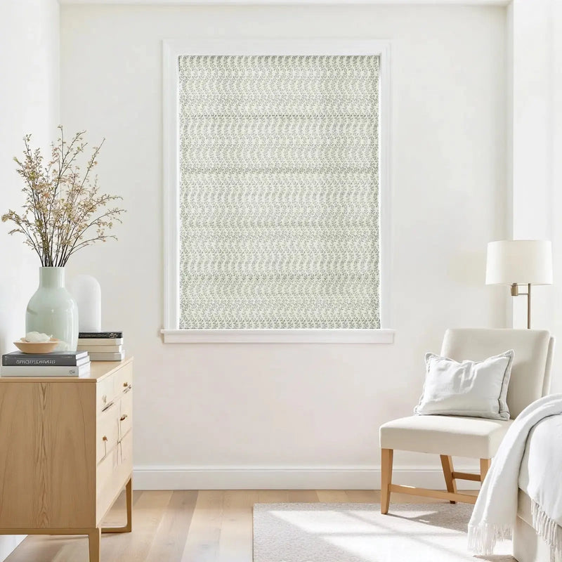 Britt Bengoechea x TWOPAGES Floral Print Linen Cotton Roman Blind Cordless