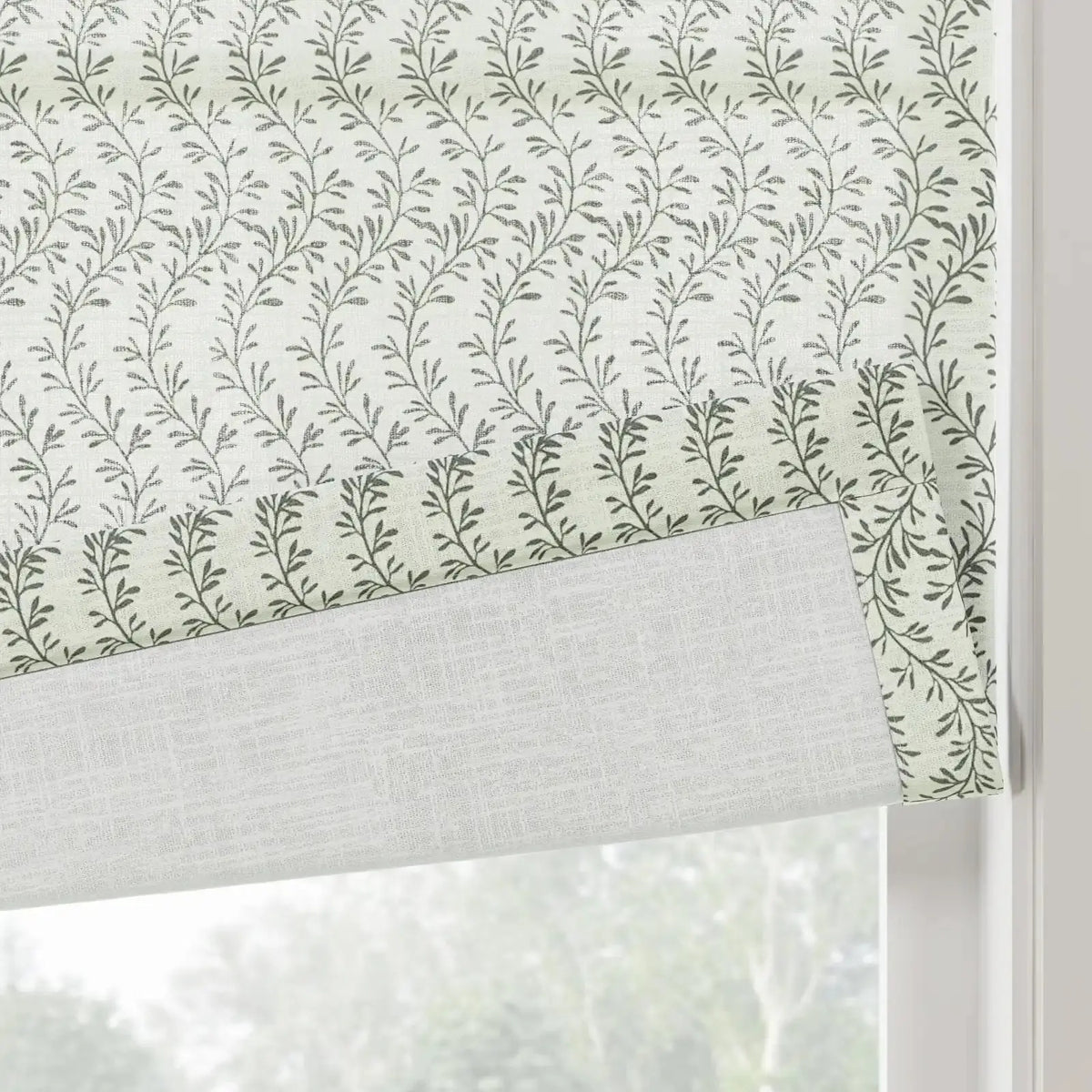 Britt Bengoechea x TWOPAGES Floral Print Linen Cotton Roman Blind Cordless