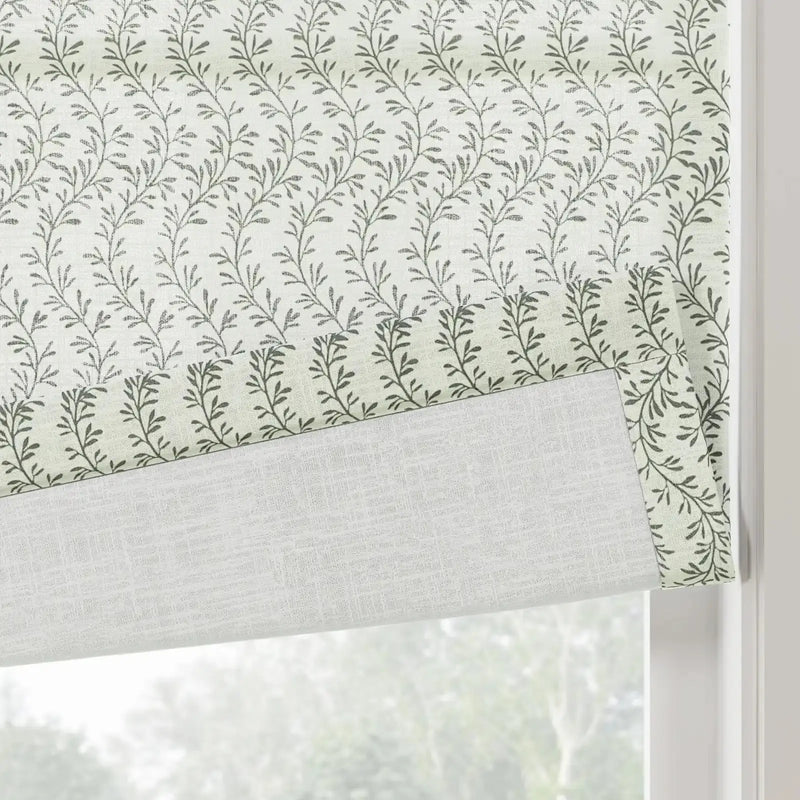 Britt Bengoechea x TWOPAGES Floral Print Linen Cotton Roman Blind Cordless