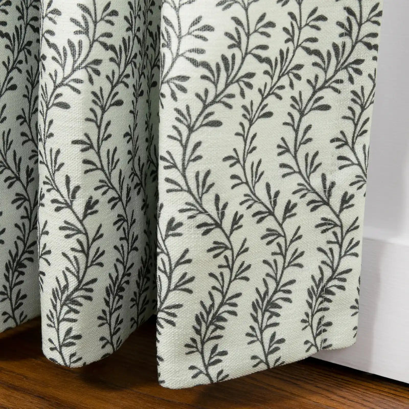 Britt Bengoechea x TWOPAGES Cottage Floral Printed Linen Cotton Pleated Curtains