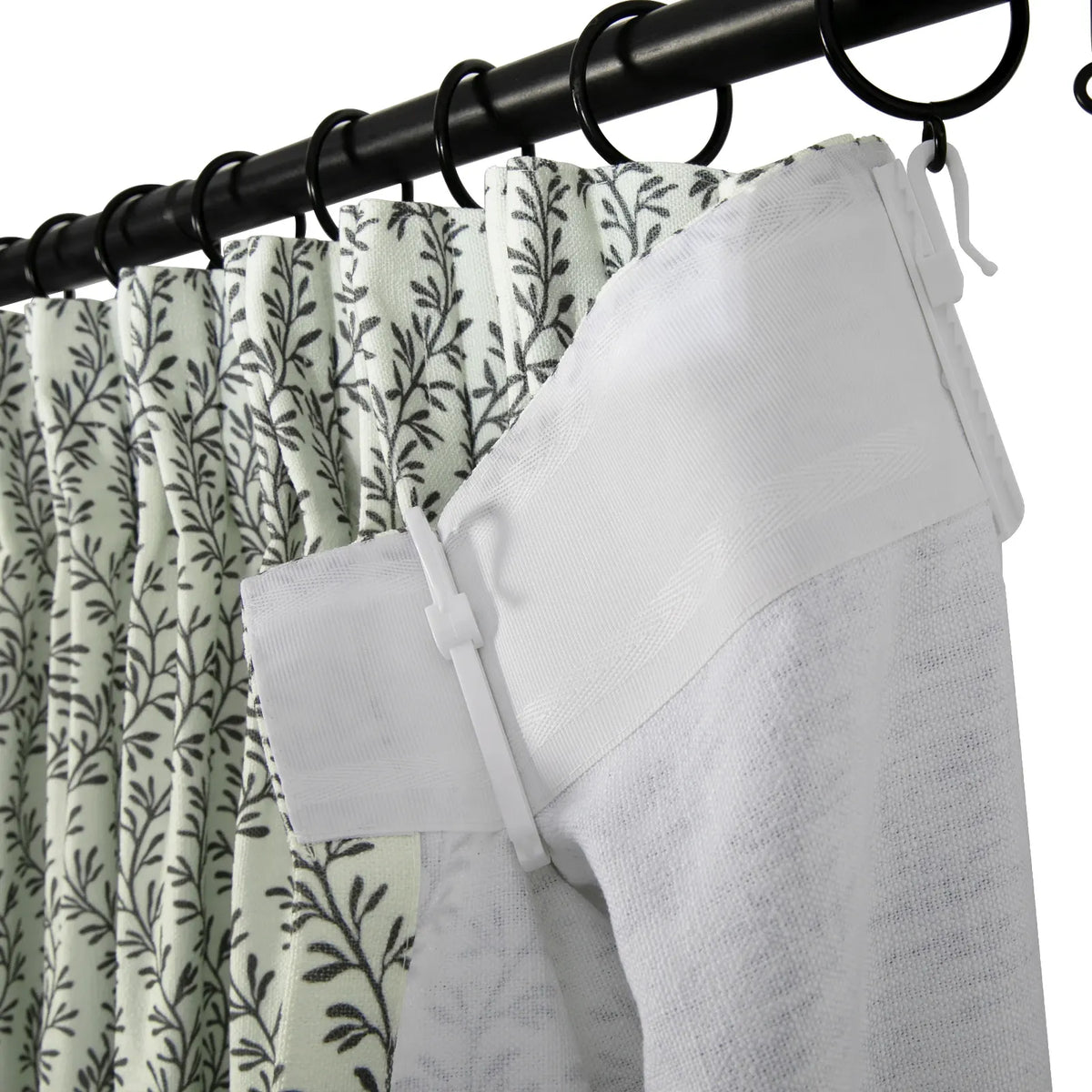 Britt Bengoechea x TWOPAGES Cottage Floral Printed Linen Cotton Pleated Curtains