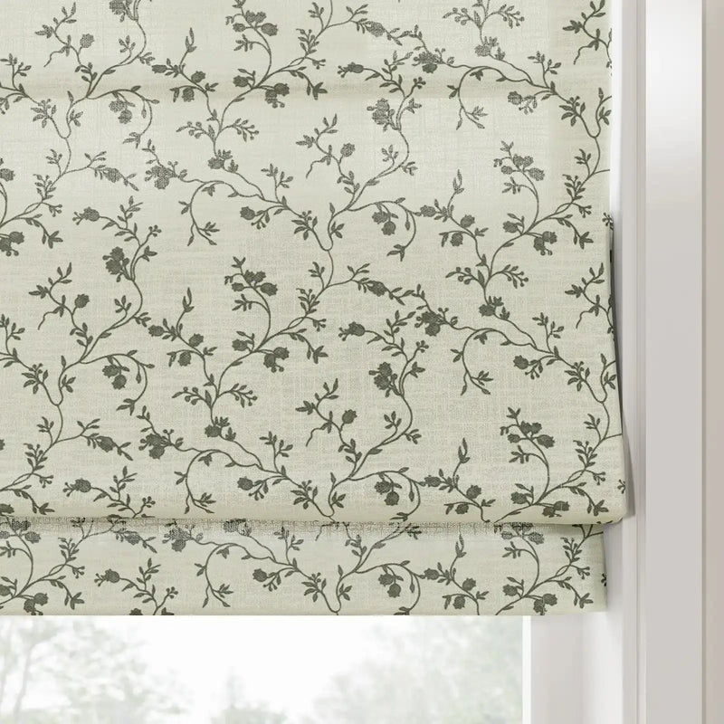 Britt Bengoechea x TWOPAGES Floral Print Linen Cotton Roman Blind Cordless