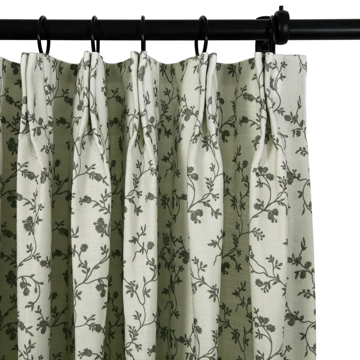 Britt Bengoechea x TWOPAGES Cottage Floral Printed Linen Cotton Pleated Curtains