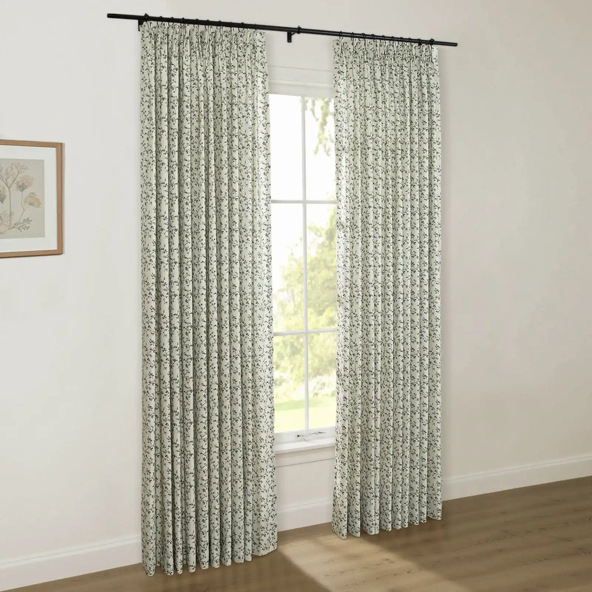 Britt Bengoechea x TWOPAGES Cottage Floral Printed Linen Cotton Pleated Curtains