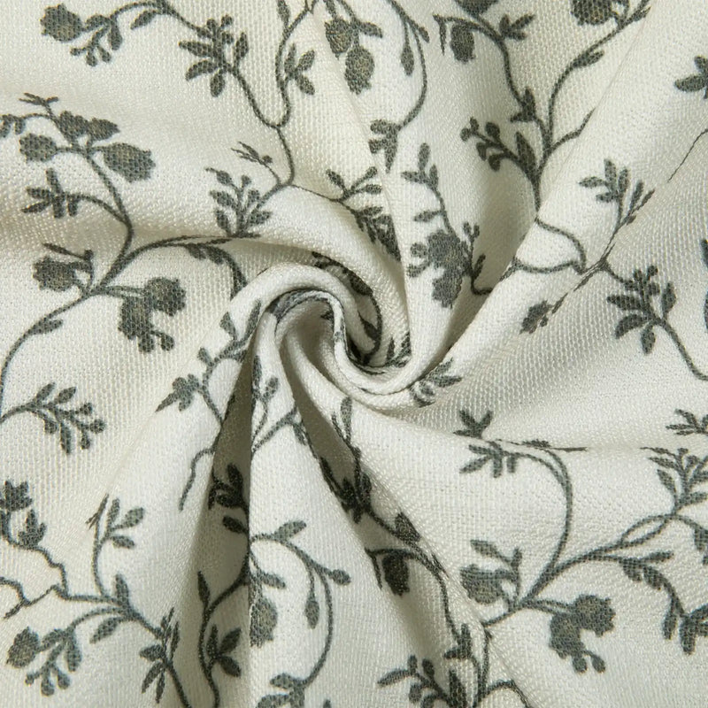 Britt Bengoechea x TWOPAGES Cottage Floral Printed Linen Cotton Pleated Curtains
