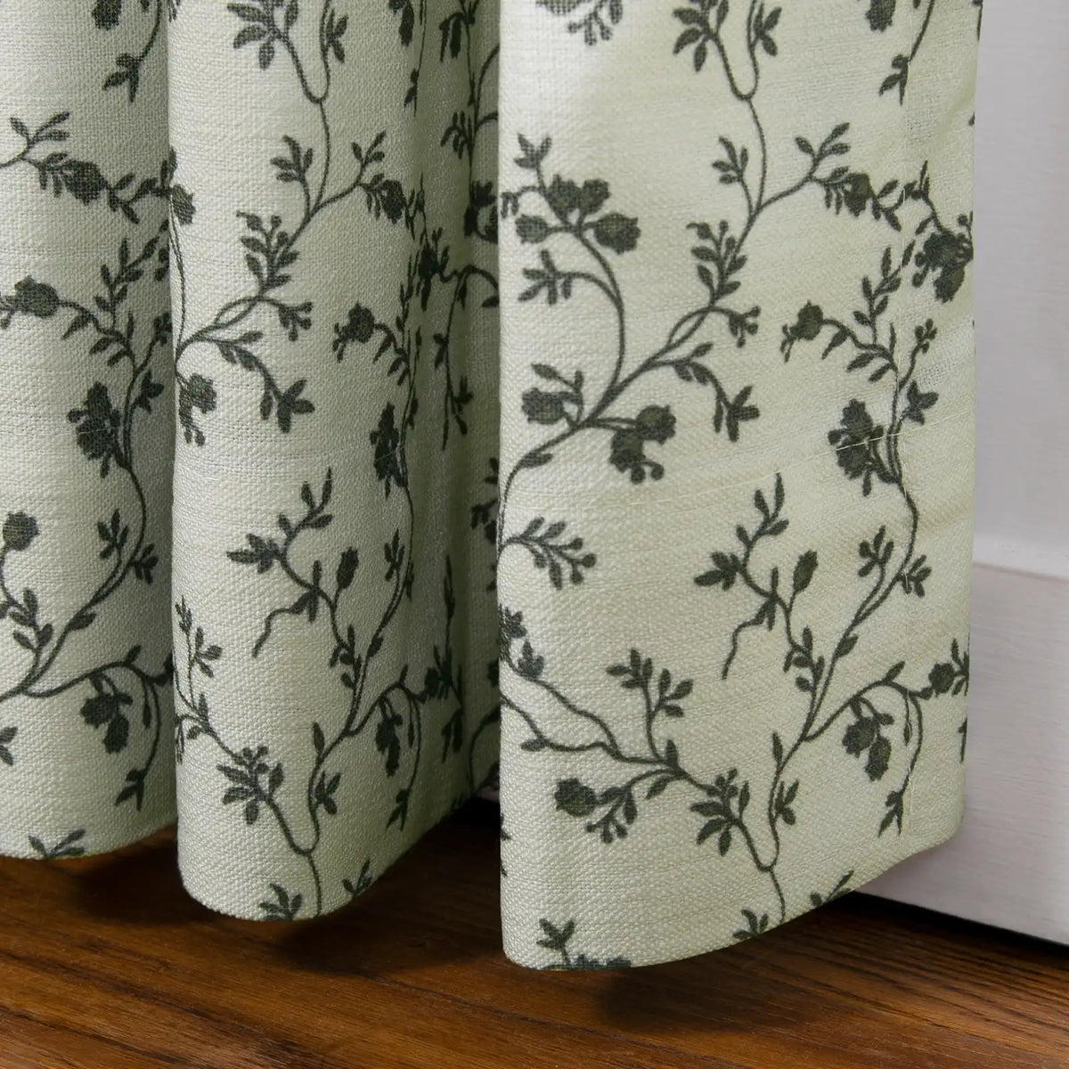 Britt Bengoechea x TWOPAGES Cottage Floral Printed Linen Cotton Pleated Curtains