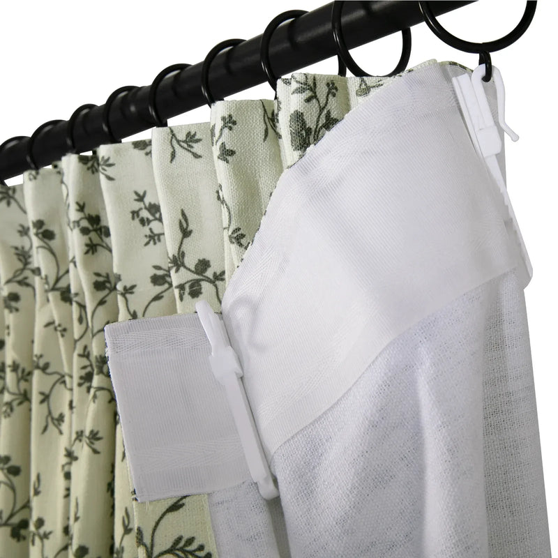 Britt Bengoechea x TWOPAGES Cottage Floral Printed Linen Cotton Pleated Curtains