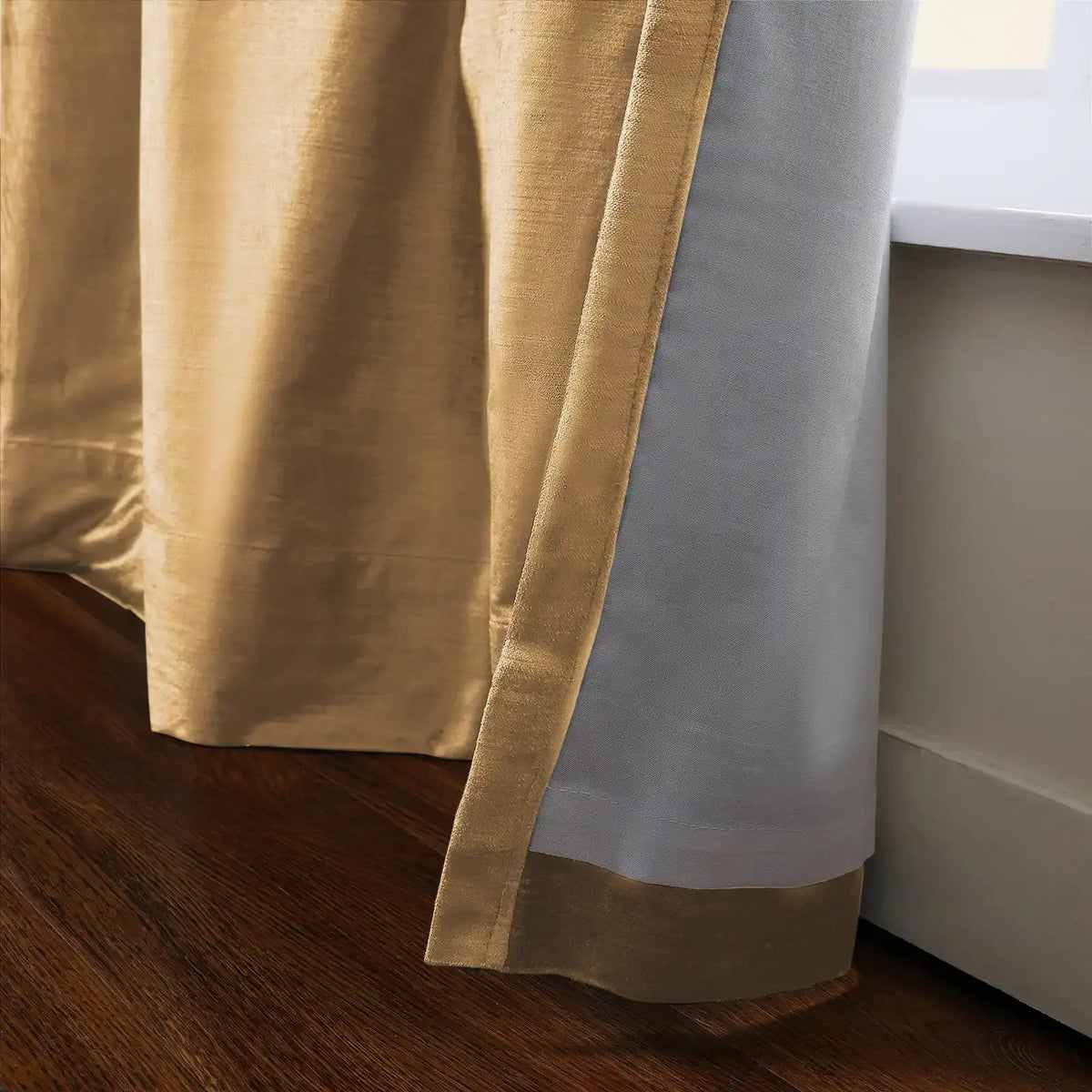 Veda Lustrous Cotton Velvet Pleated Curtains