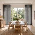 Liz Linen S-fold Curtains with Snap Tape - Lora Track
