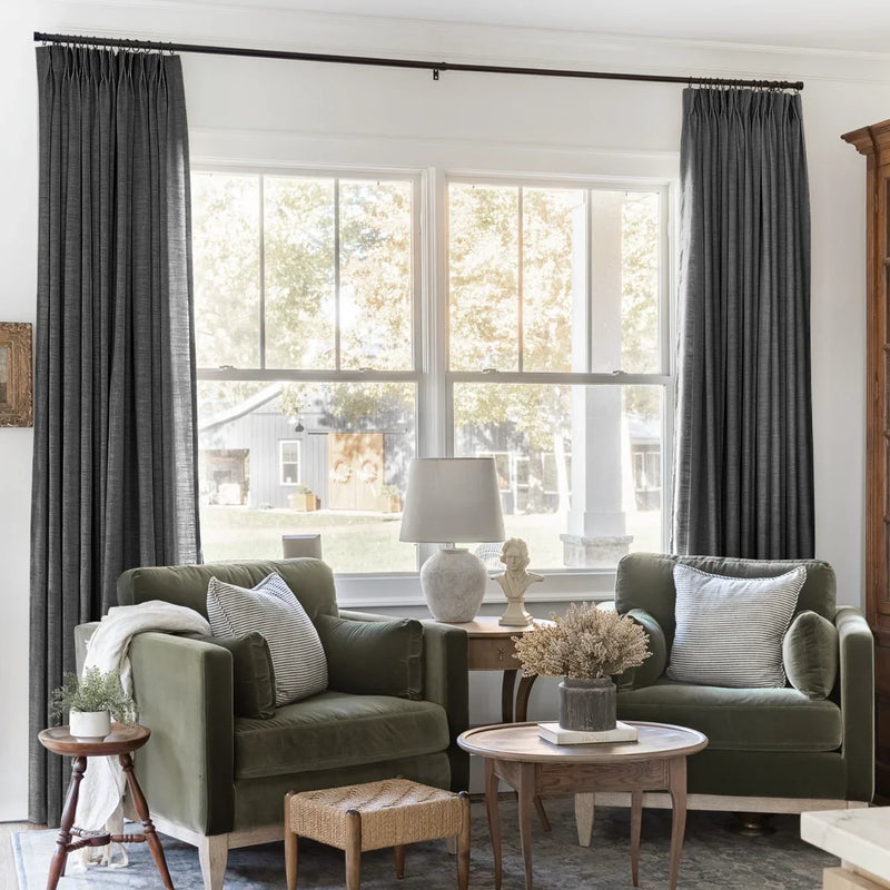 Liz Linen Pleated Curtains