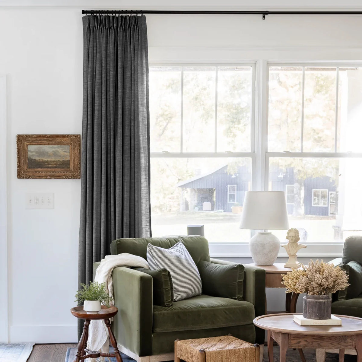 Liz Linen Pleated Curtains