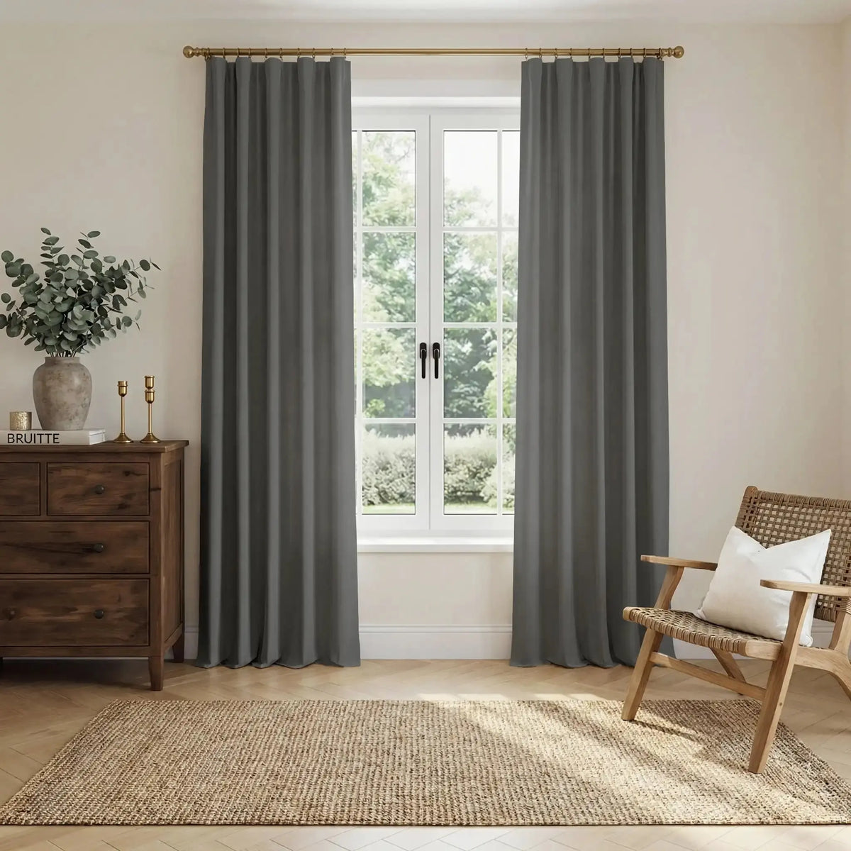 Liz Linen Soft Top Curtains