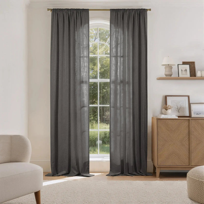 Liz Linen Soft Top Curtains
