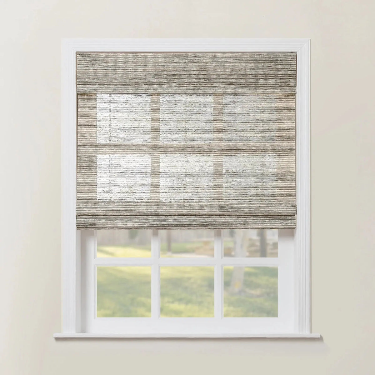 Rae Natural Ramie Flax Woven Wood Blinds - Series C